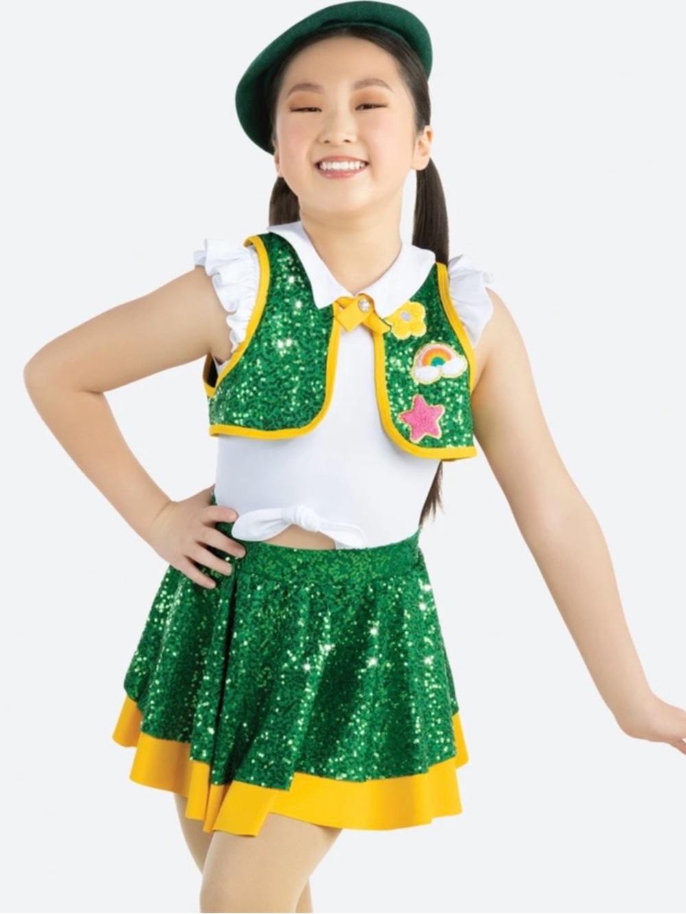 Revolution, Scouts Honor, Green and Yellow Girl Scout Costume